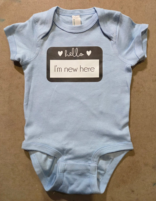 Hello, I'm New Here Onesie