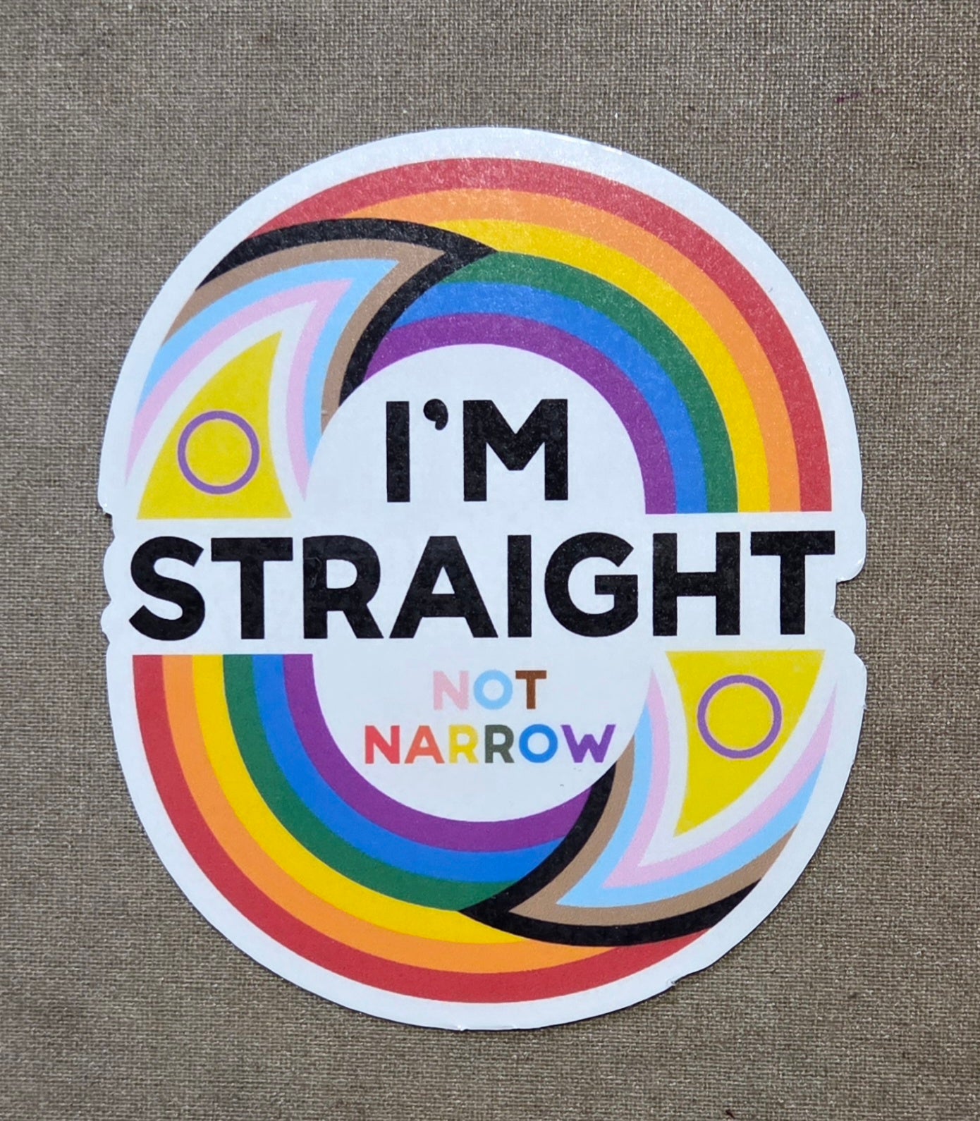 I'm Straight Not Narrow Sticker