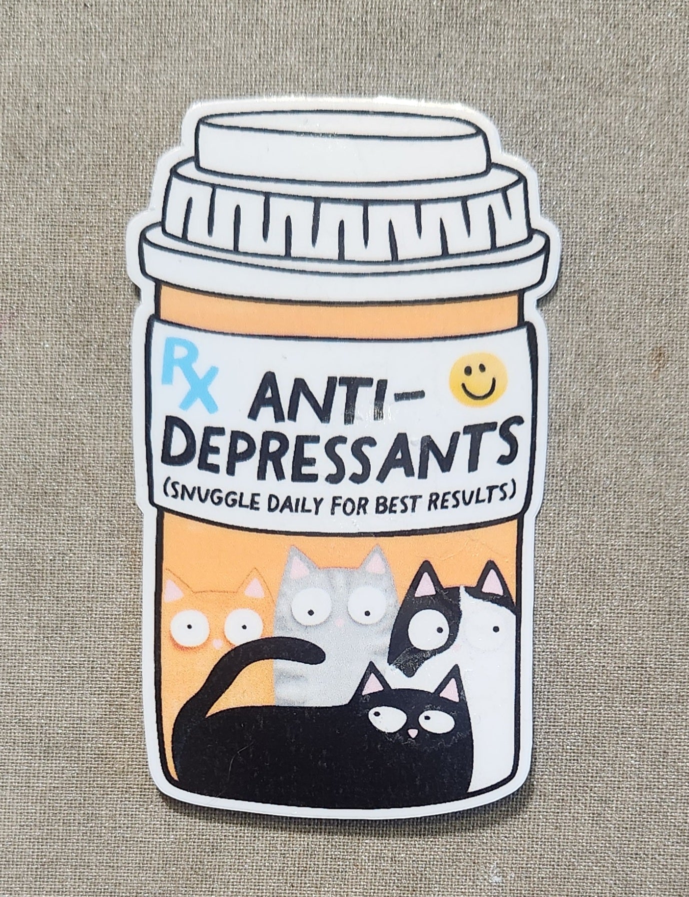 Antidpressants Bottle of Kitties Sticker