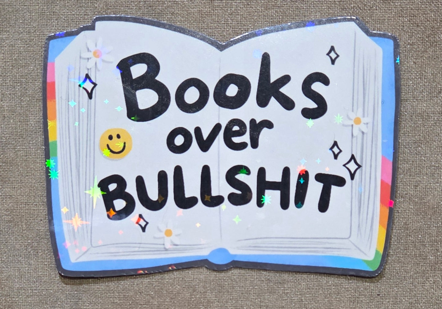 Books Over Bullshit Sticker