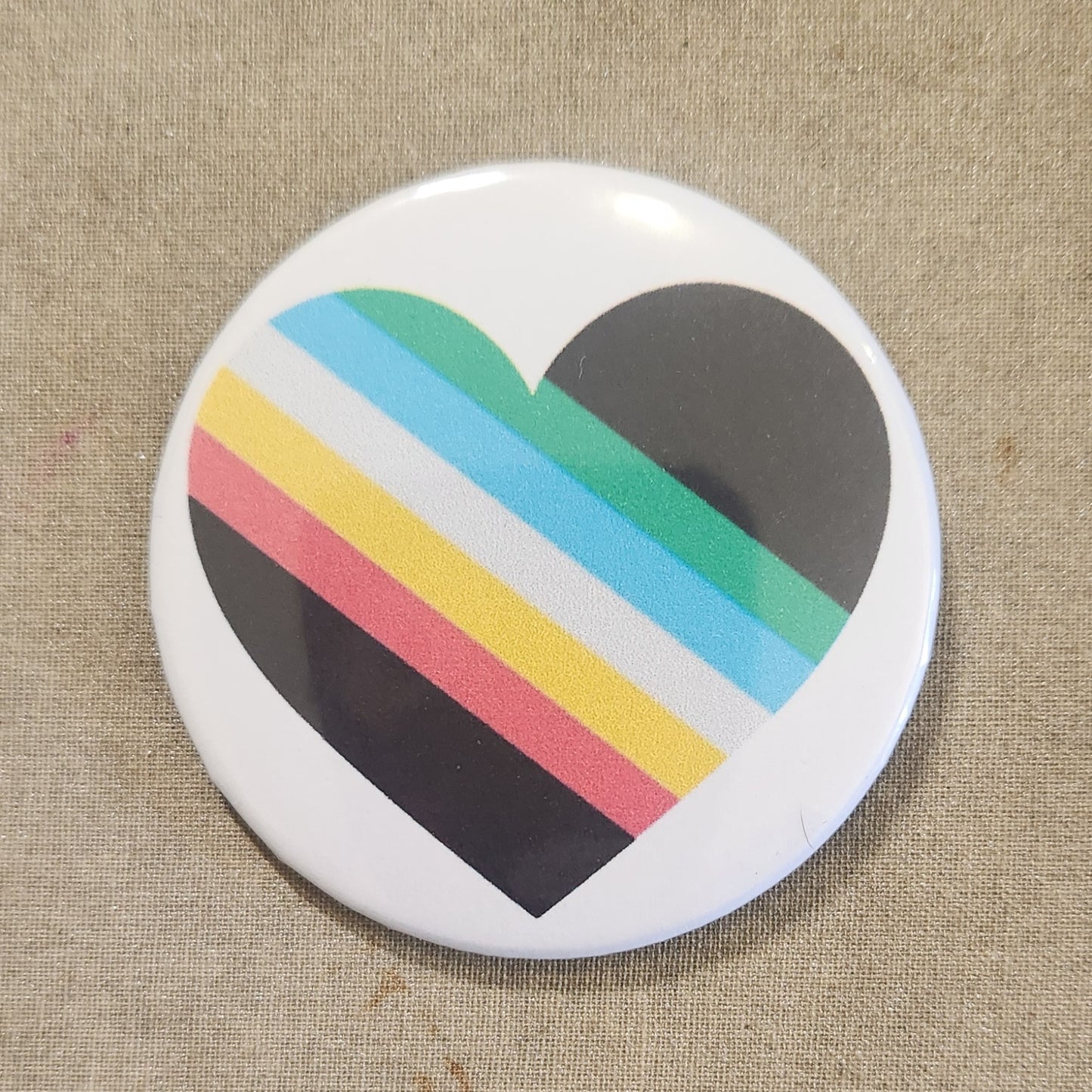 Disability Pride Heart Pinback Button