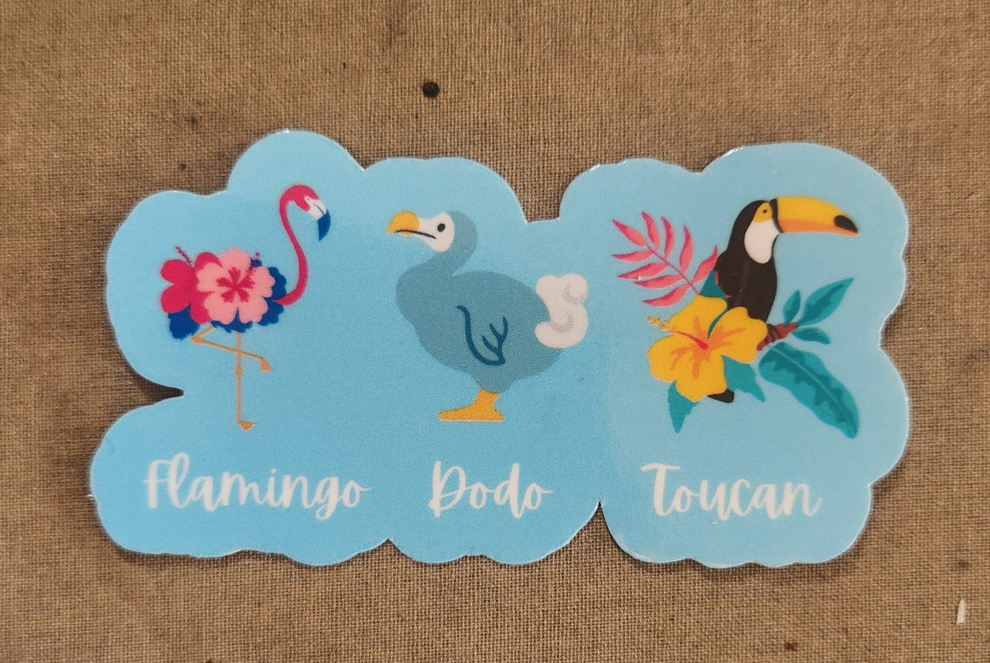 Flamingo Dodo Toucan Sticker