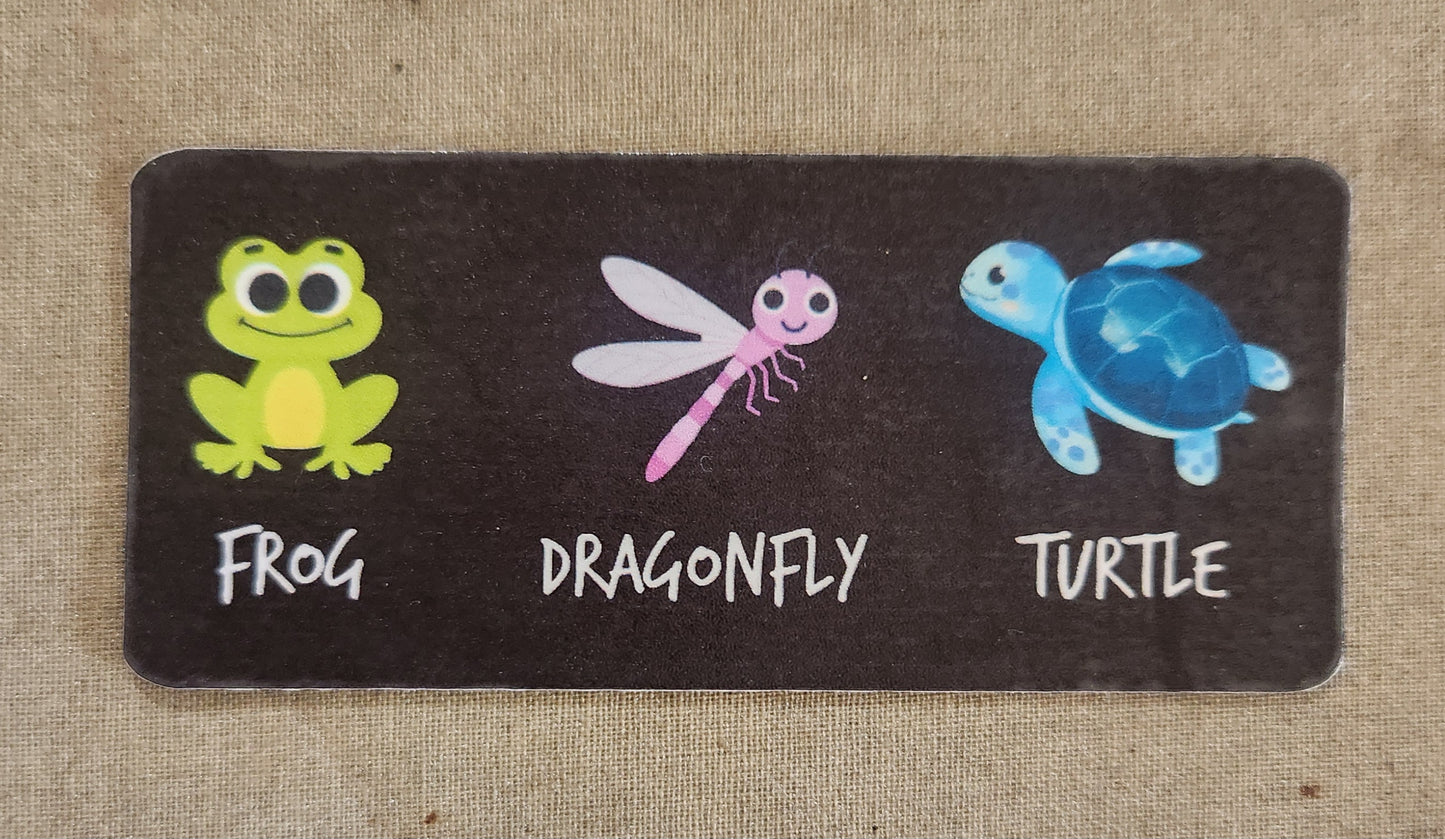 Frog Dragonfly Turtle Sticker