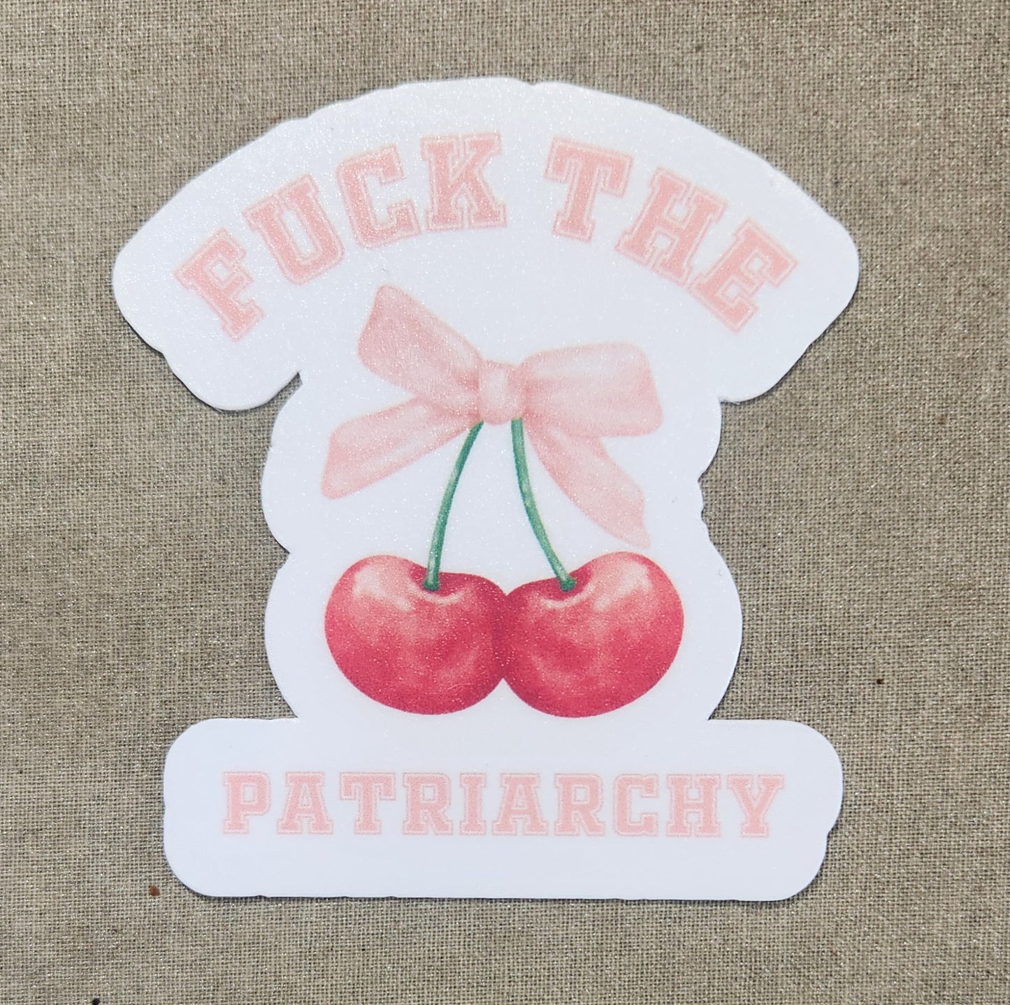 Fuck the Patriarchy Cherries Sticker