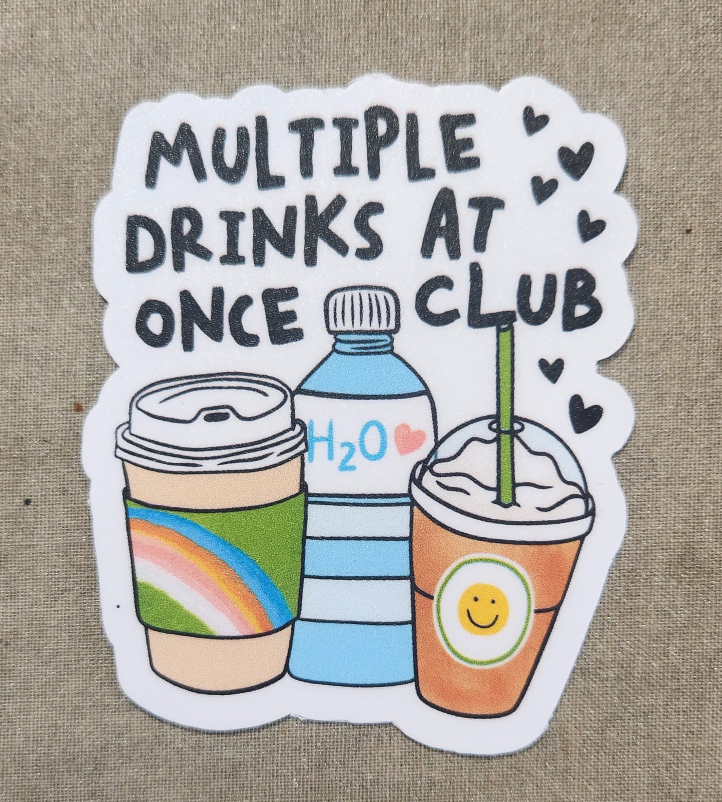 Multiple Drinks At Once Club Sticker