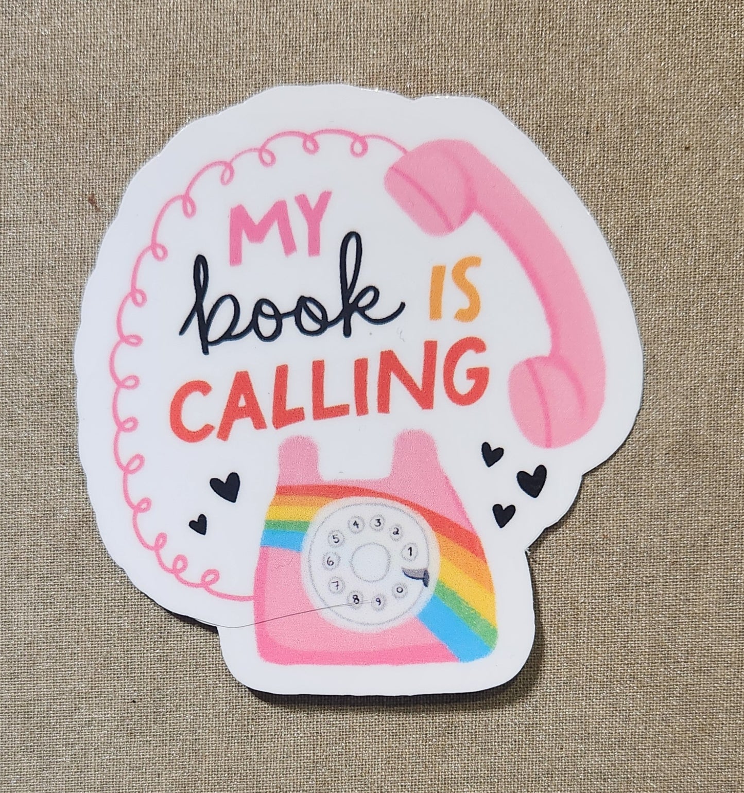 My Book is Calling Sticker