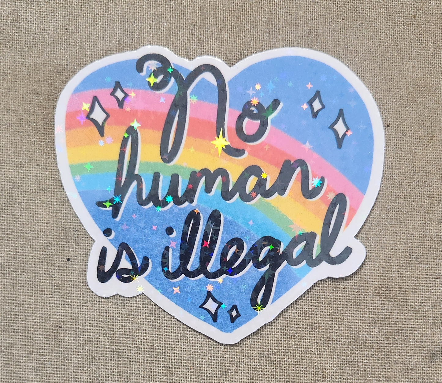 No Human is Illegal Sticker