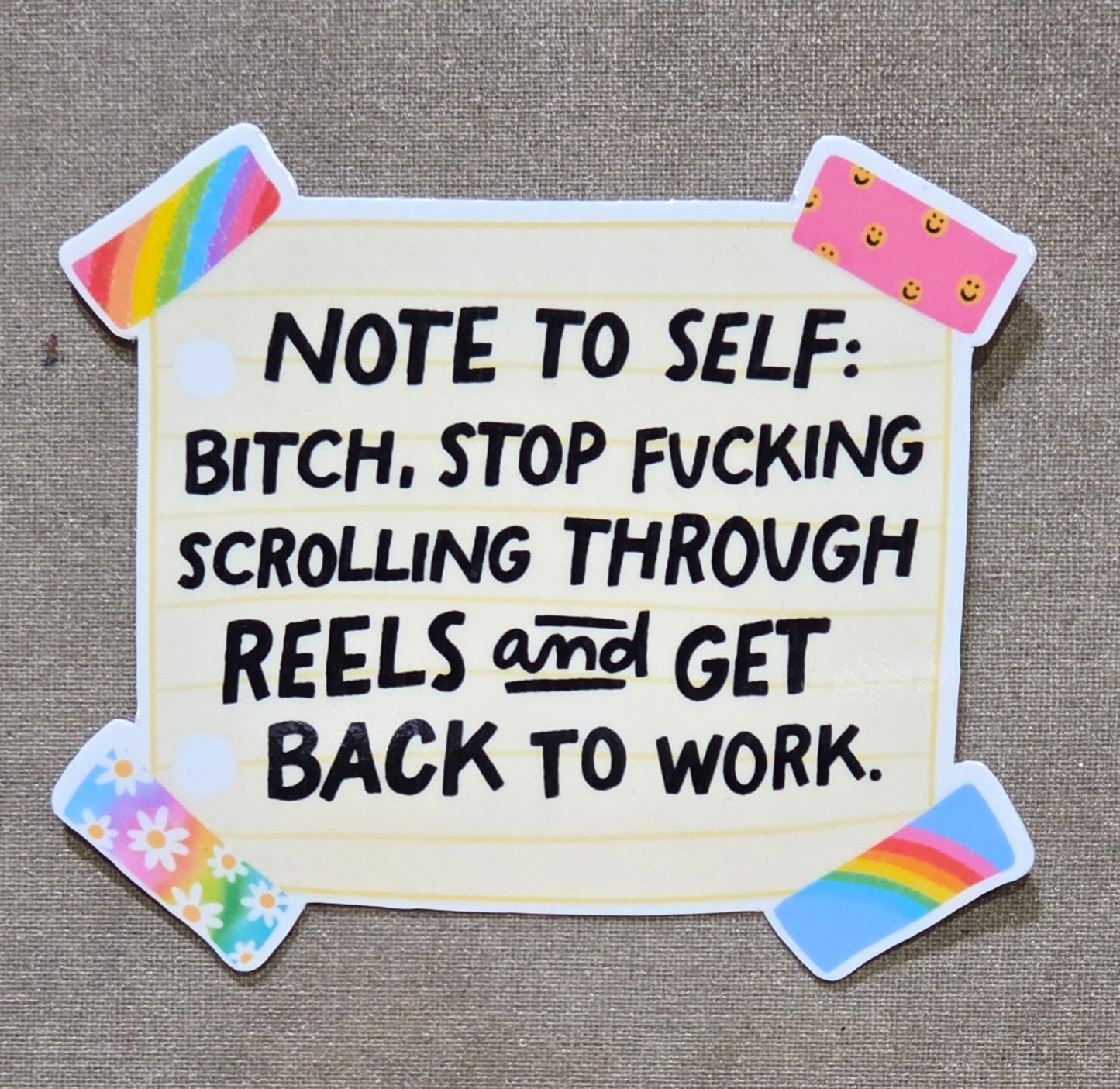 Note to Self Sticker