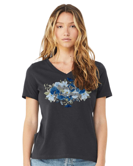 Radicalized By Human Decency Blue Floral Edition