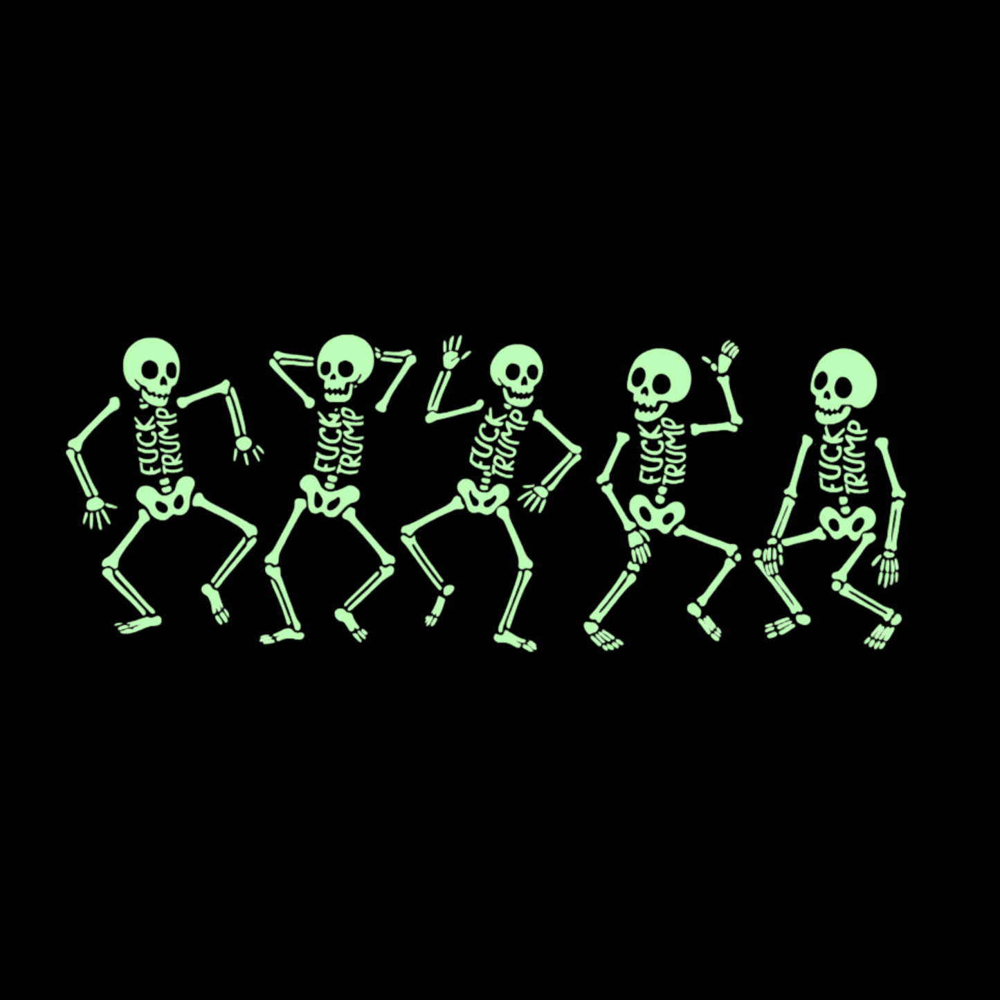 Glow-in-the-Dark Skellie Subtle Fuck Donald Trump Shirt