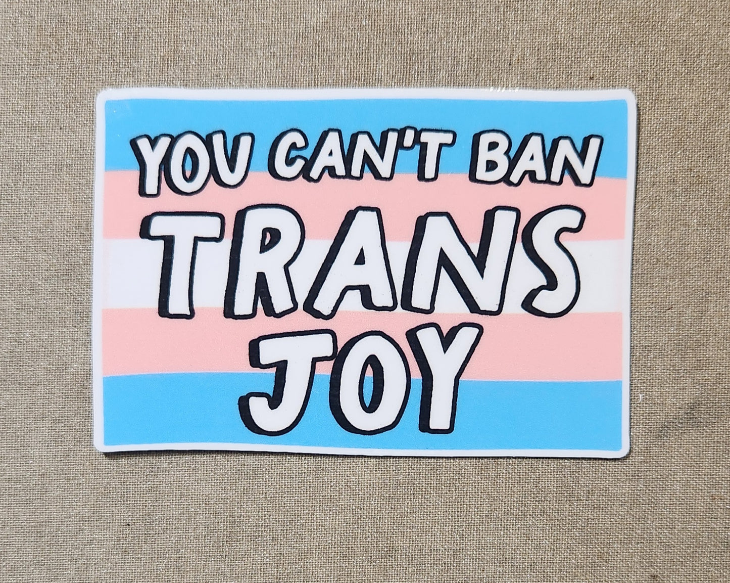 You Can't Ban Trans Joy Sticker