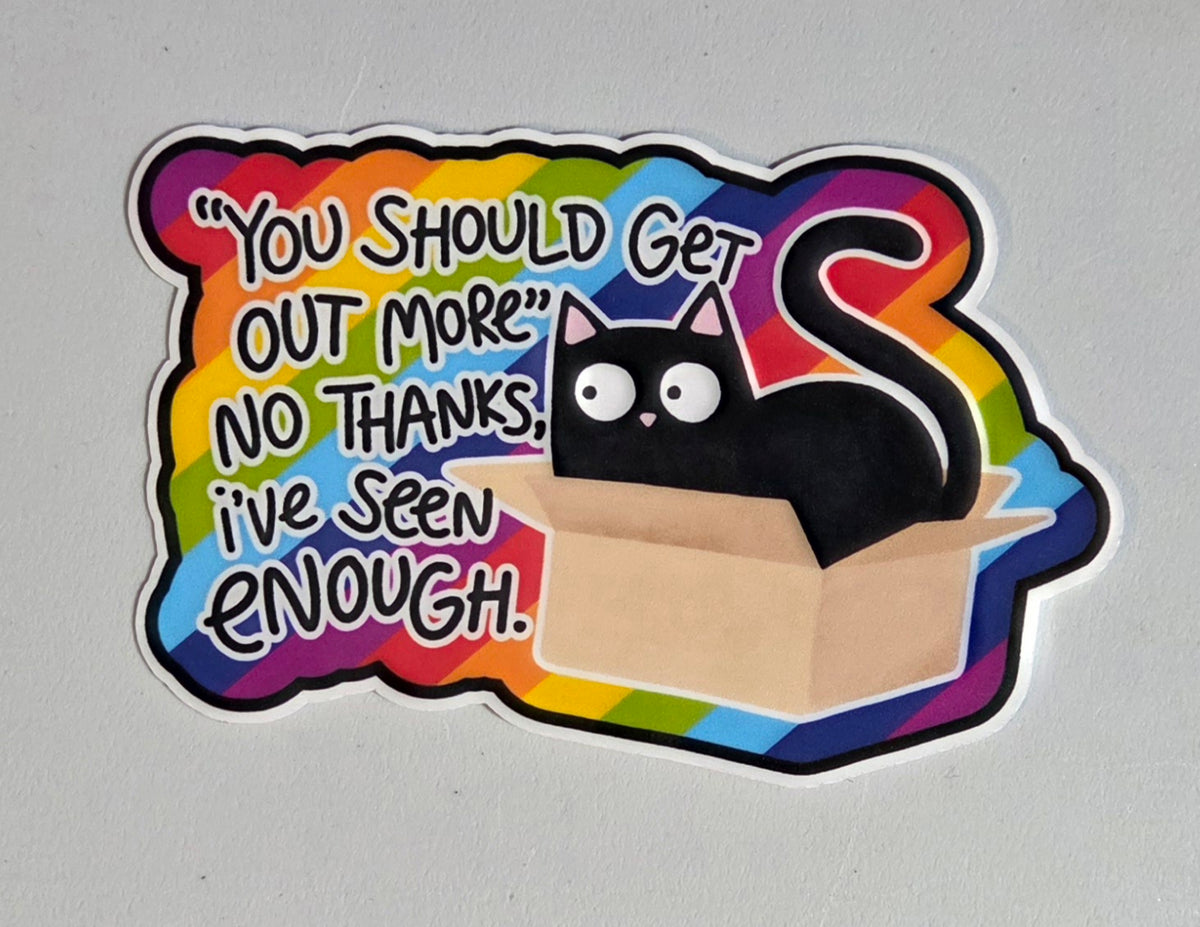 You Should Get Out More No Thanks I've Seen Enough Sticker