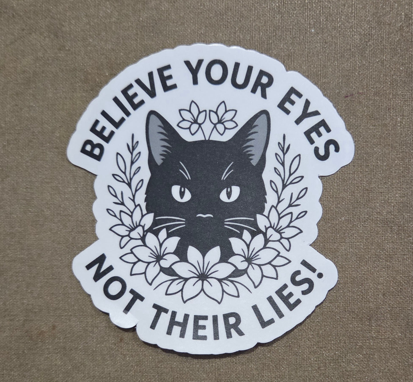 Believe Your Eyes Not Their Lies Sticker