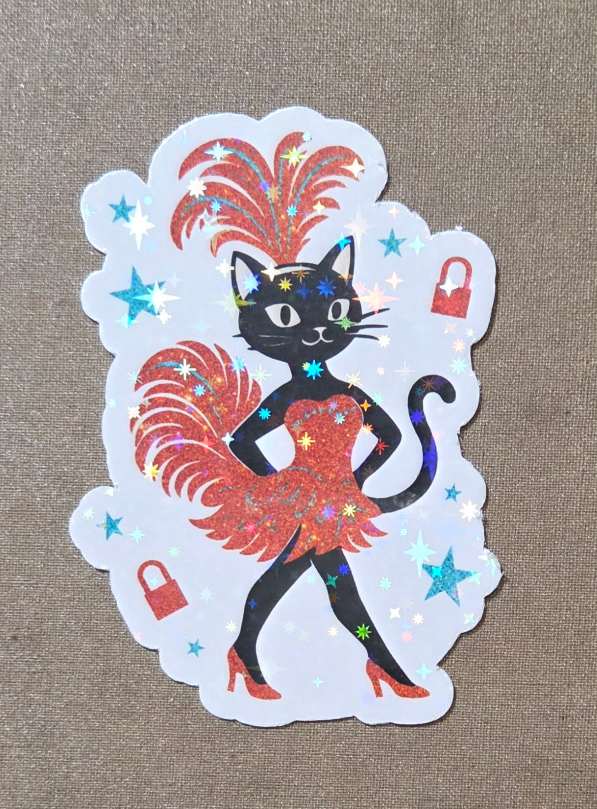 Pretty Witty Showgirl Kitty Sticker