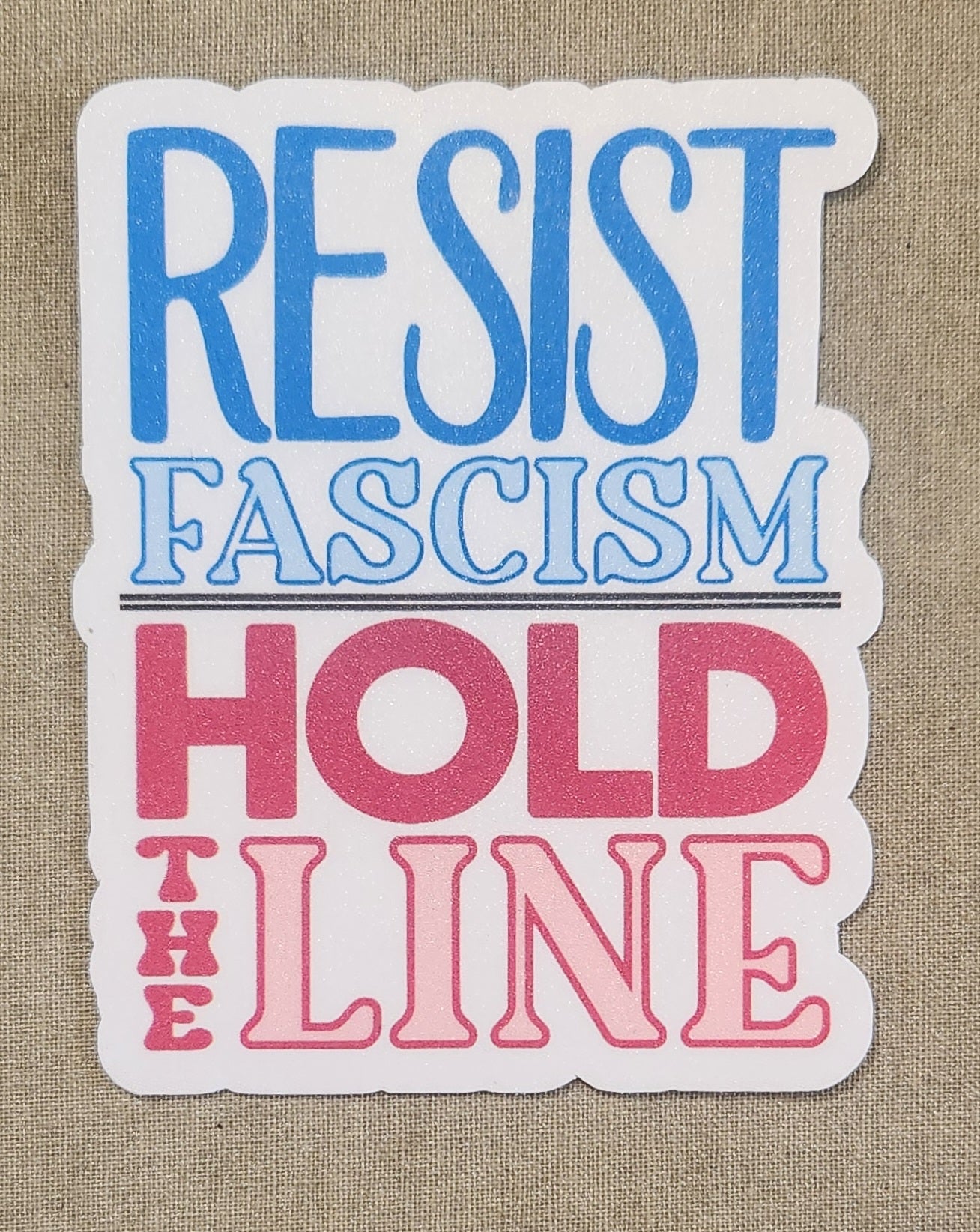 Resist Fascism - Hold the Line Sticker (Collaboration with Steph Day)