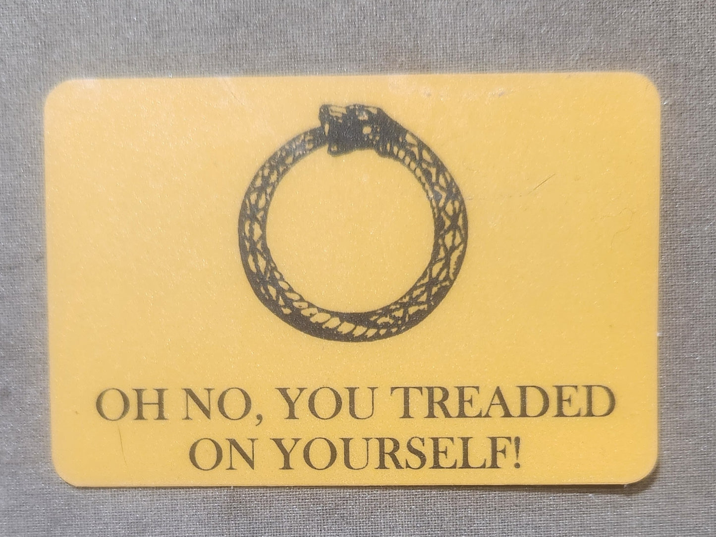 Oh No, You Treaded on Yourself! Sticker