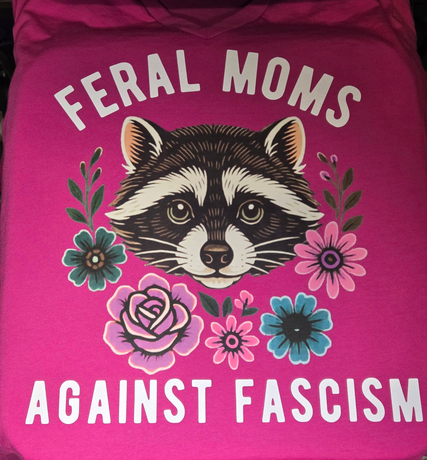 Feral Moms Against Fascism T-Shirt (Jewel tone)