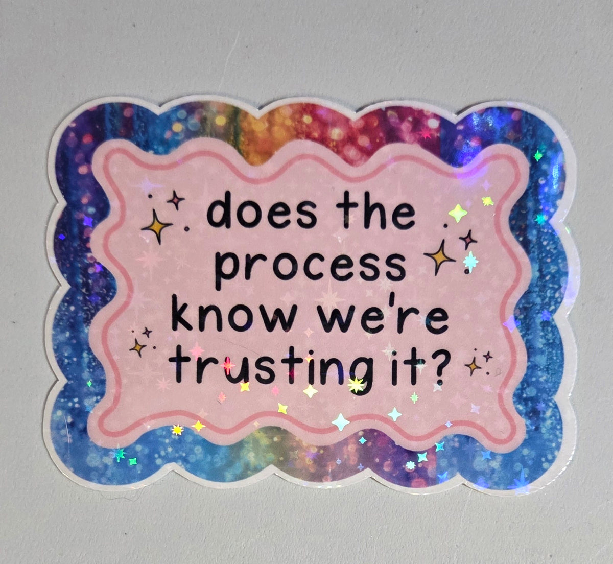 Does the Process Know We're Trusting It? Sticker