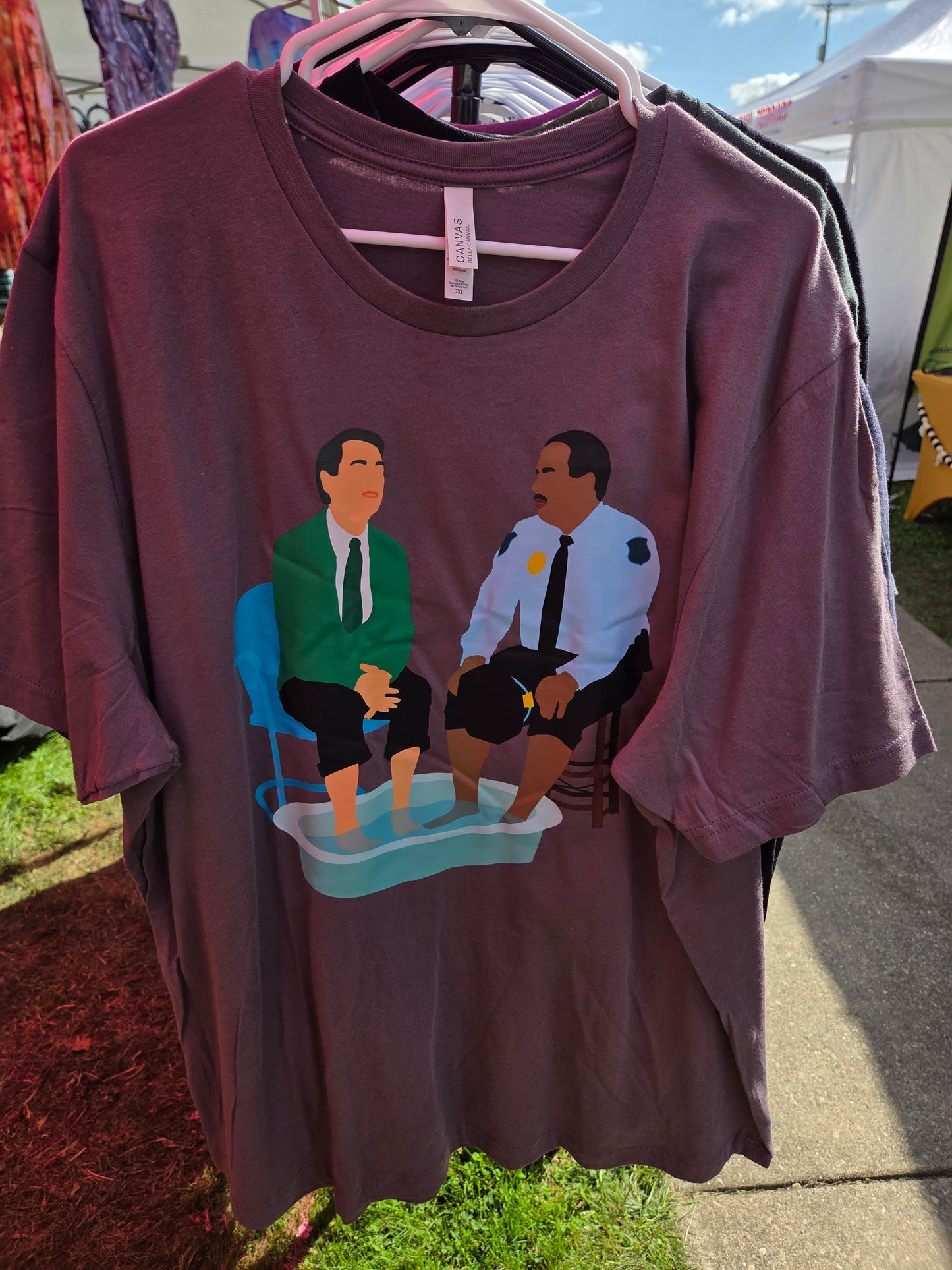 Mr. Rogers & Officer Clemmons T-Shirt Size 3XL Purple Storm