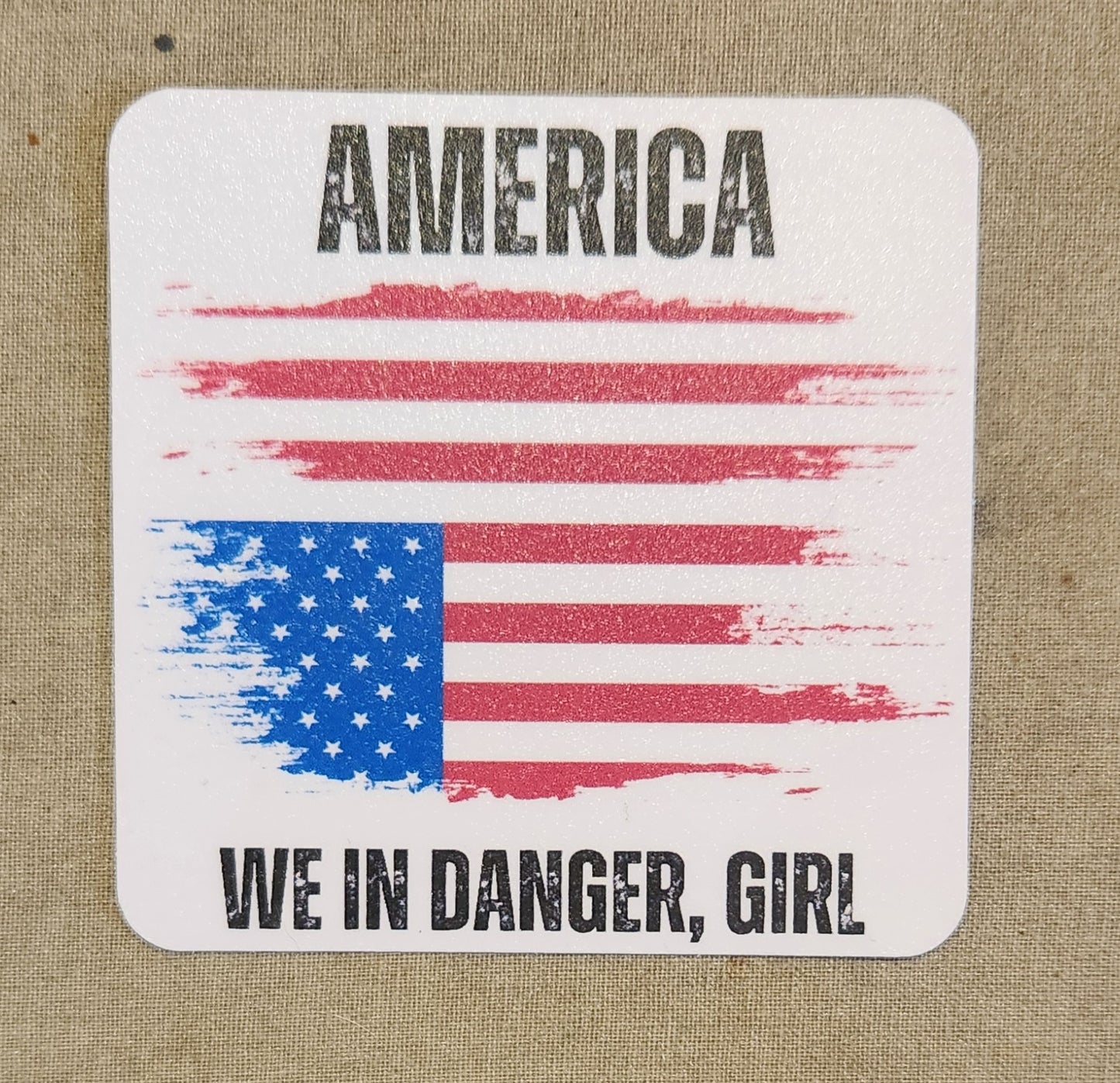 America We In Danger, Girl Sticker