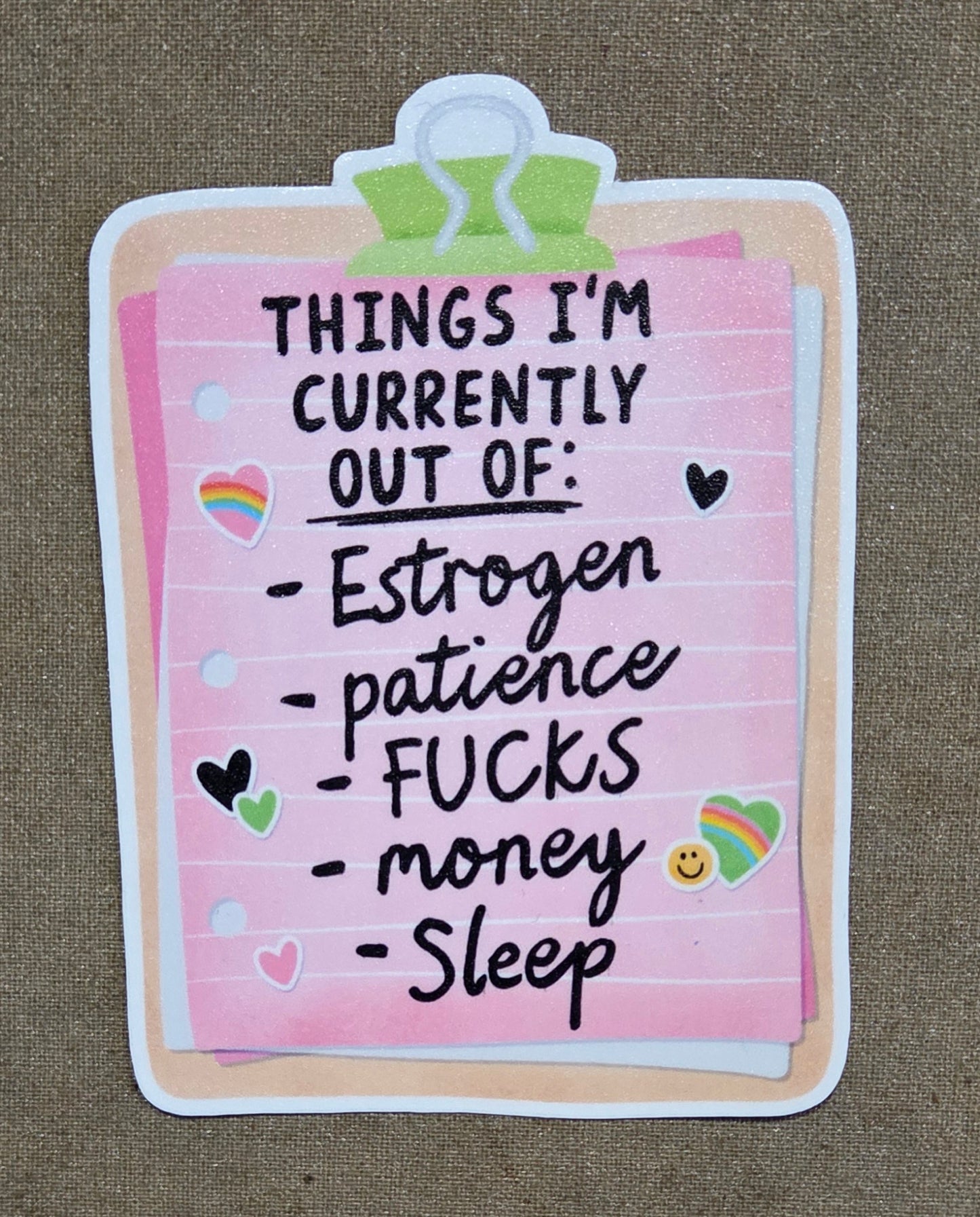 Things I'm Currently Out of Sticker