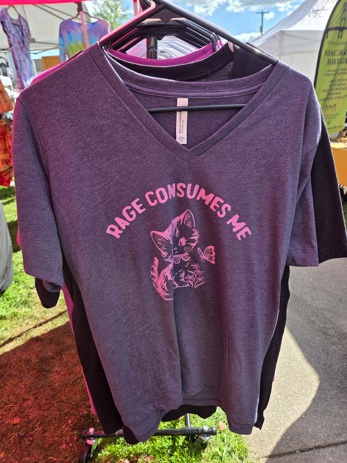 Rage Consumes Me Heather Navy T-Shirt Size XL
