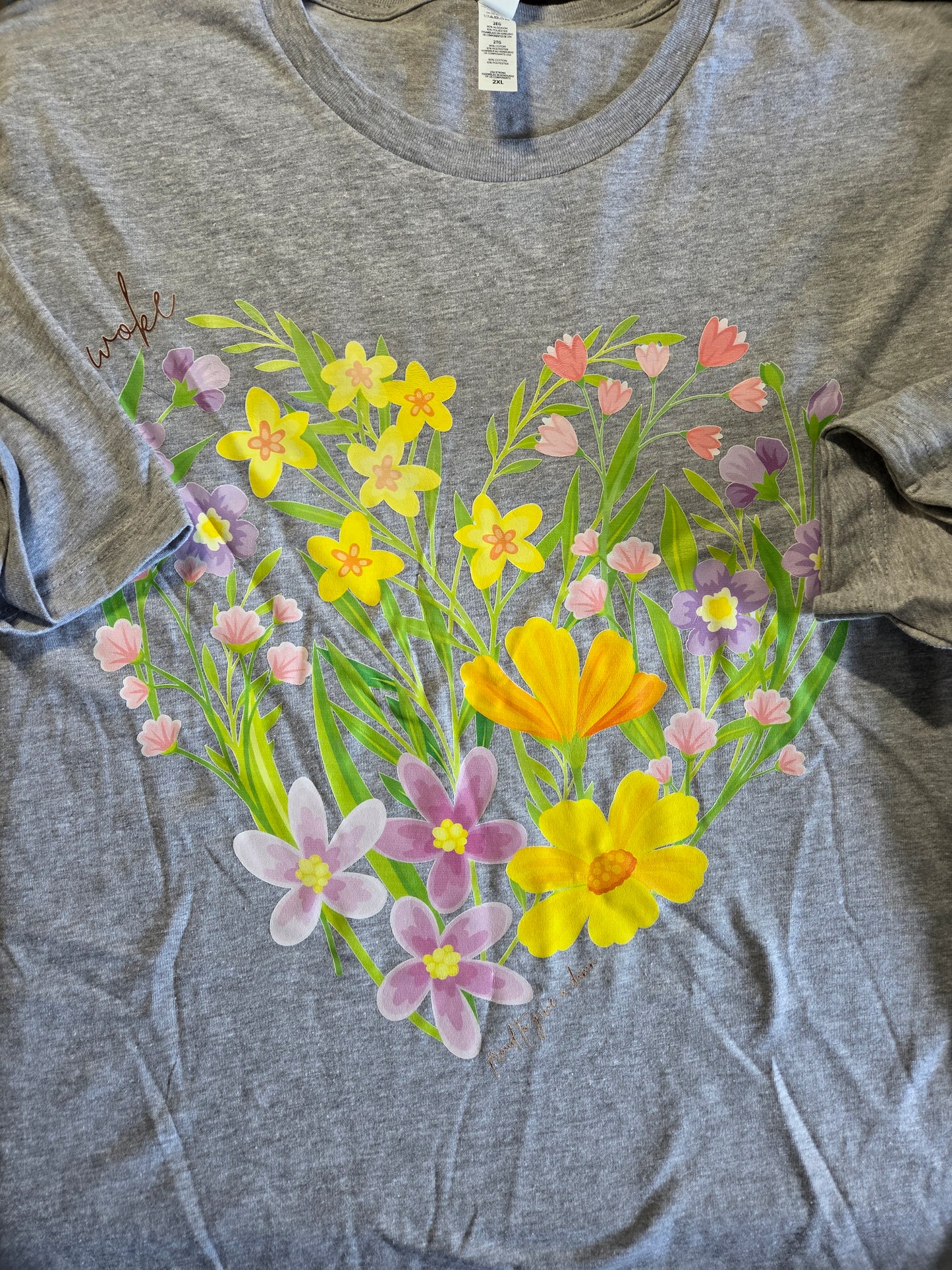 Woke Floral Heart T-Shirt
