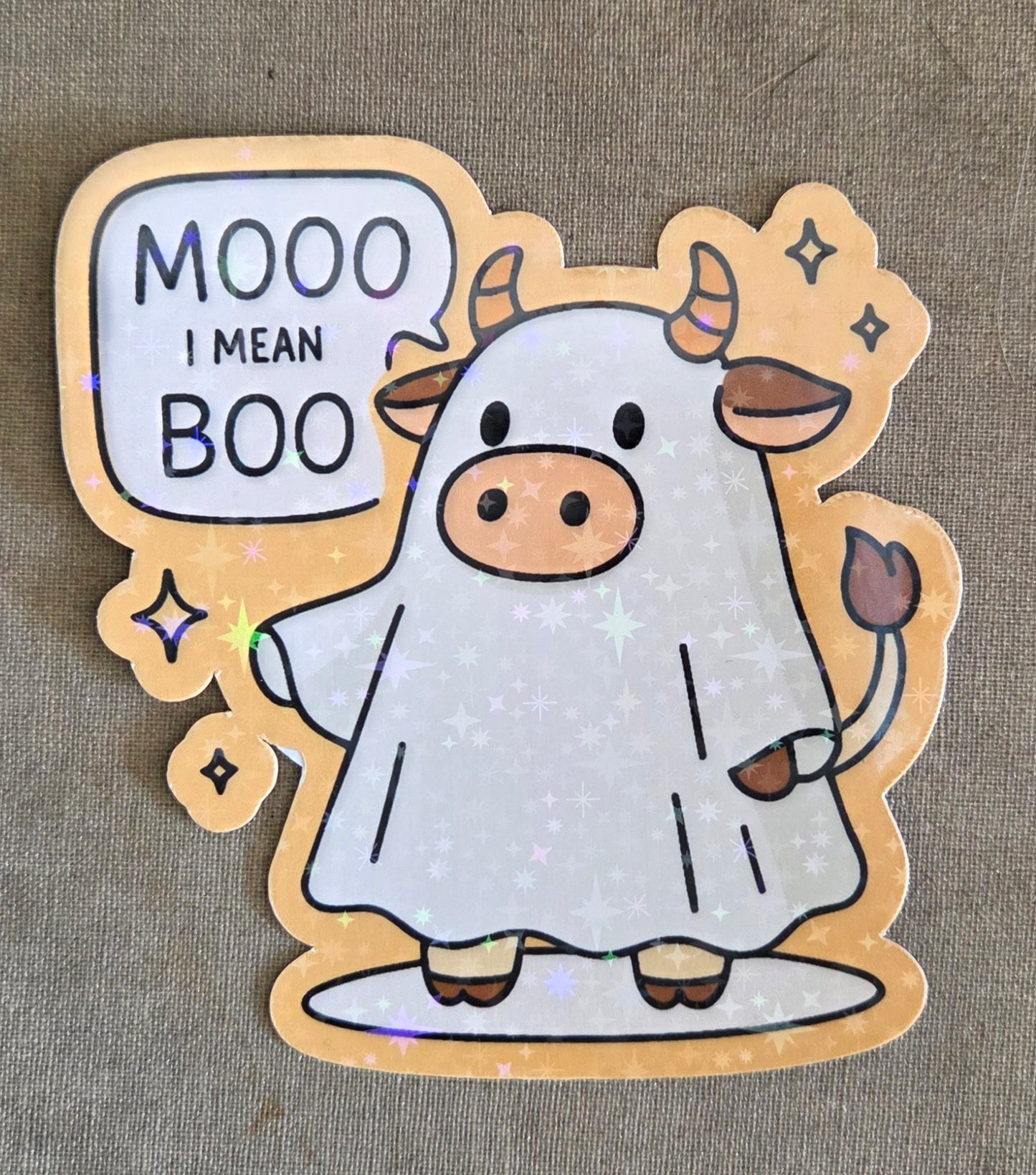 Mooo I Mean Boo Sticker