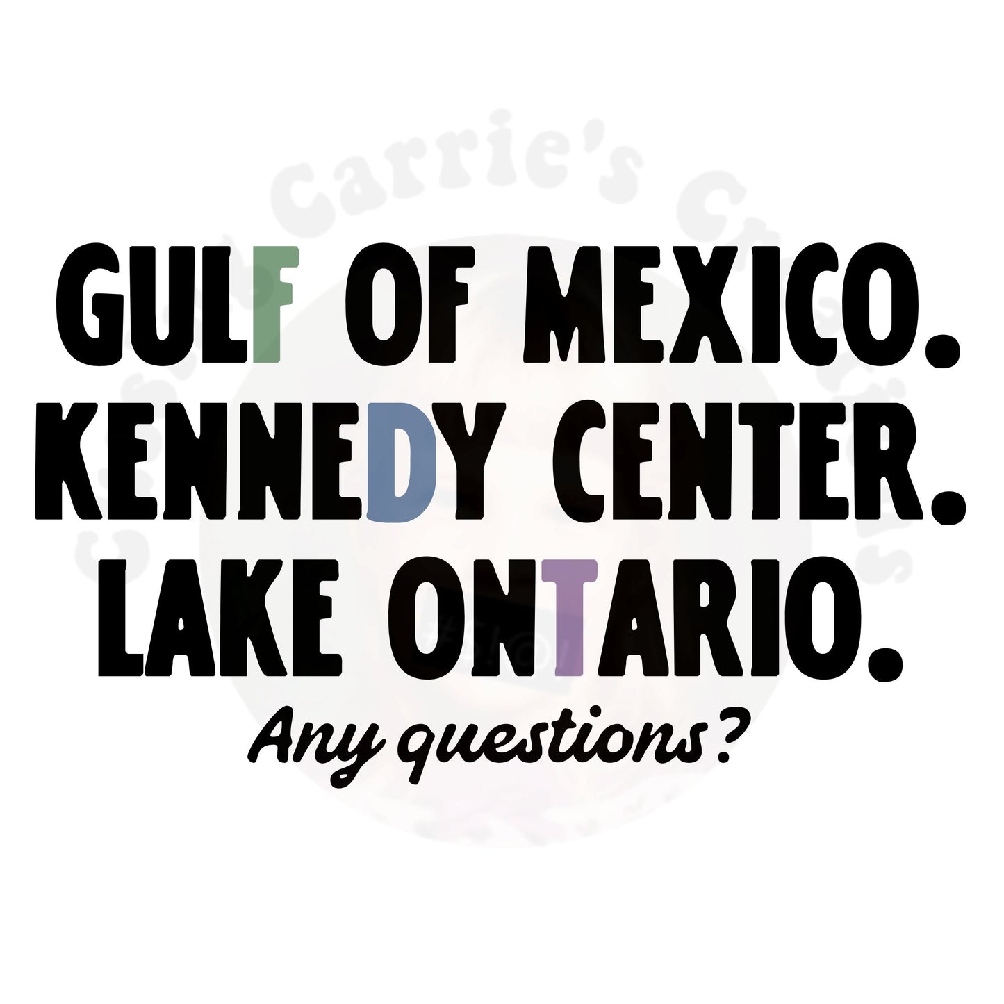 Gulf of Mexico Kennedy Center Lake Ontario Subtle FDT T-Shirt