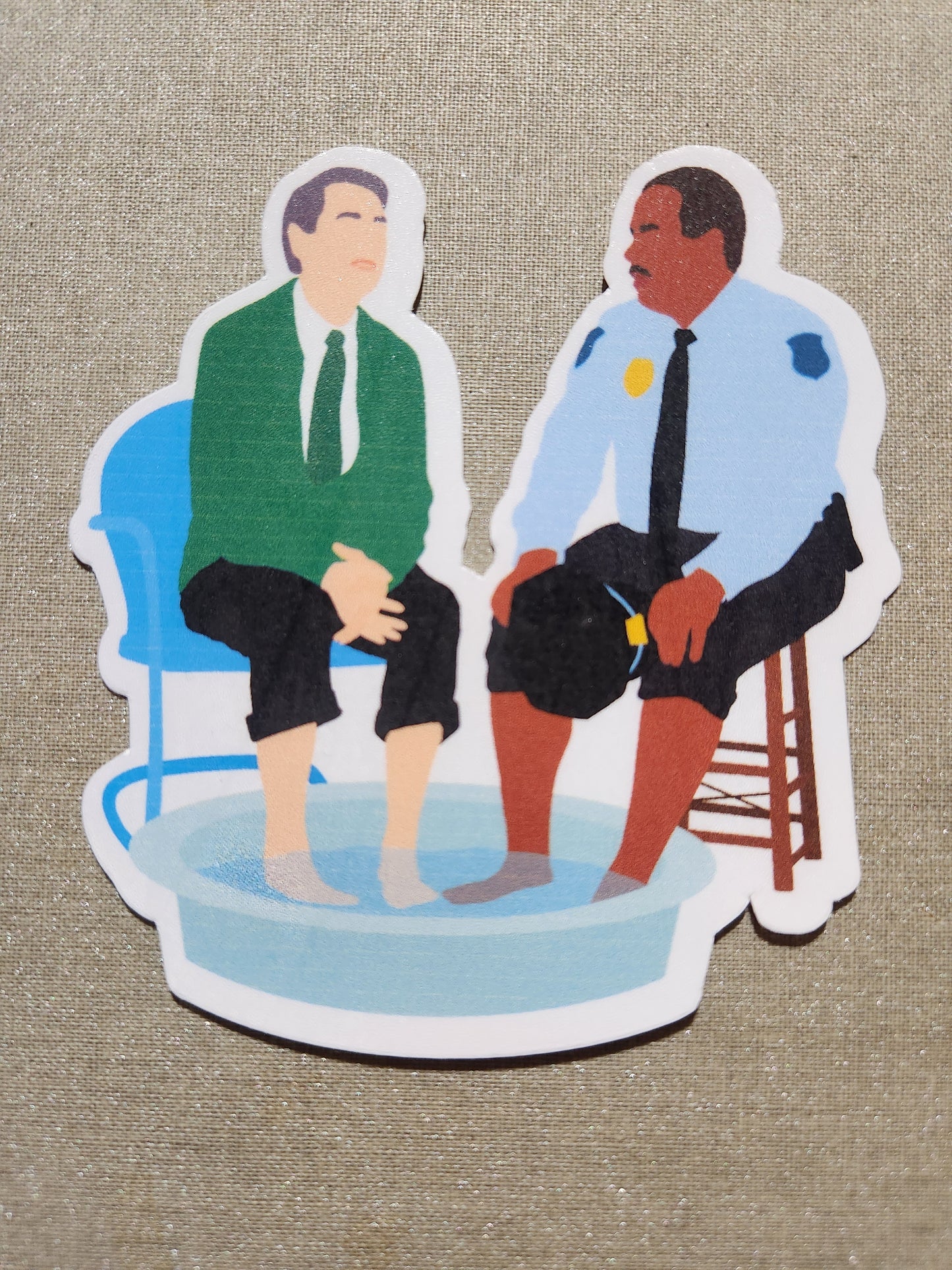 Mr. Rogers and Officer Clemmons Swimming Pool Sticker