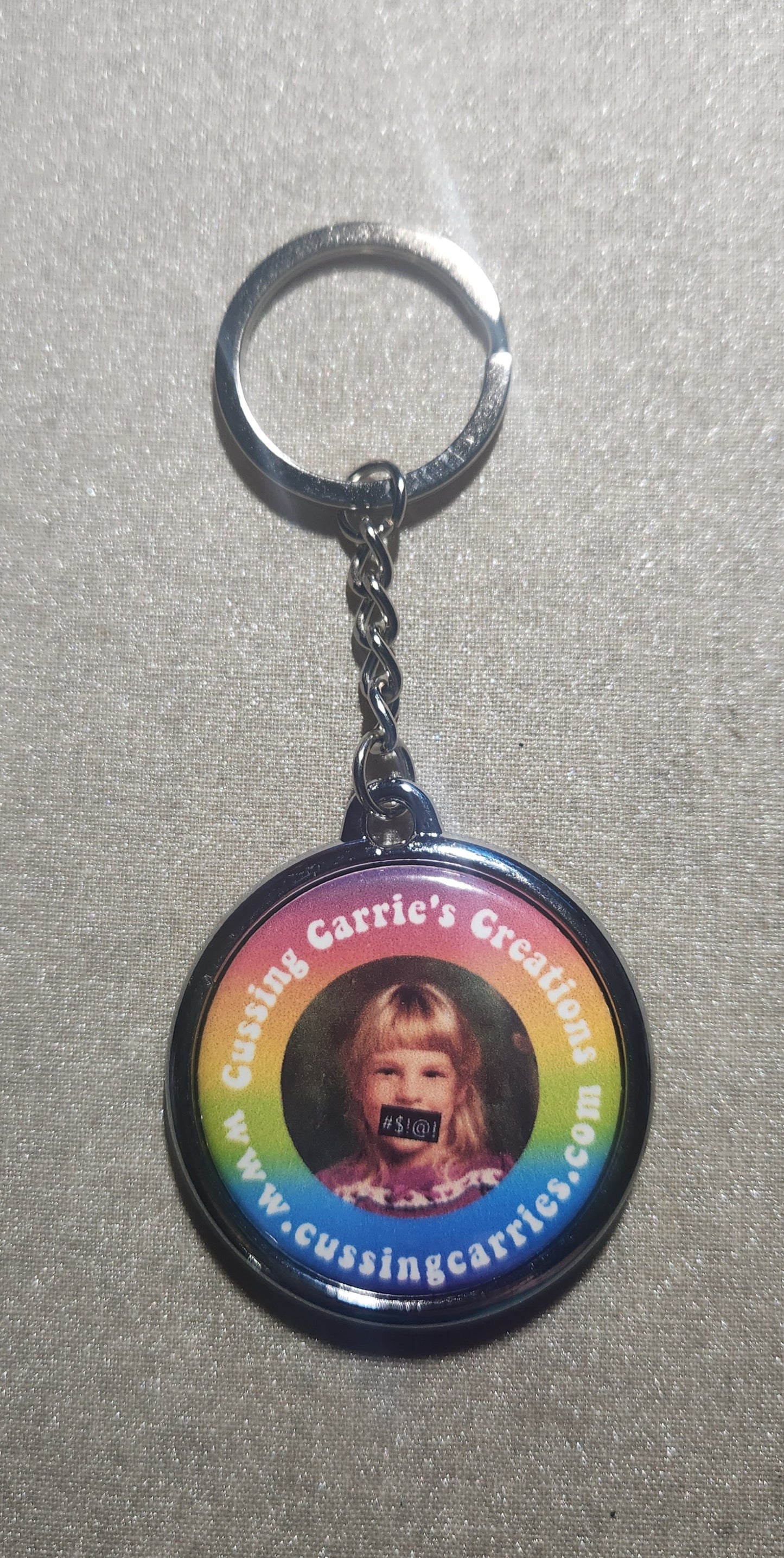 Cussing Carrie's Logo Keychain