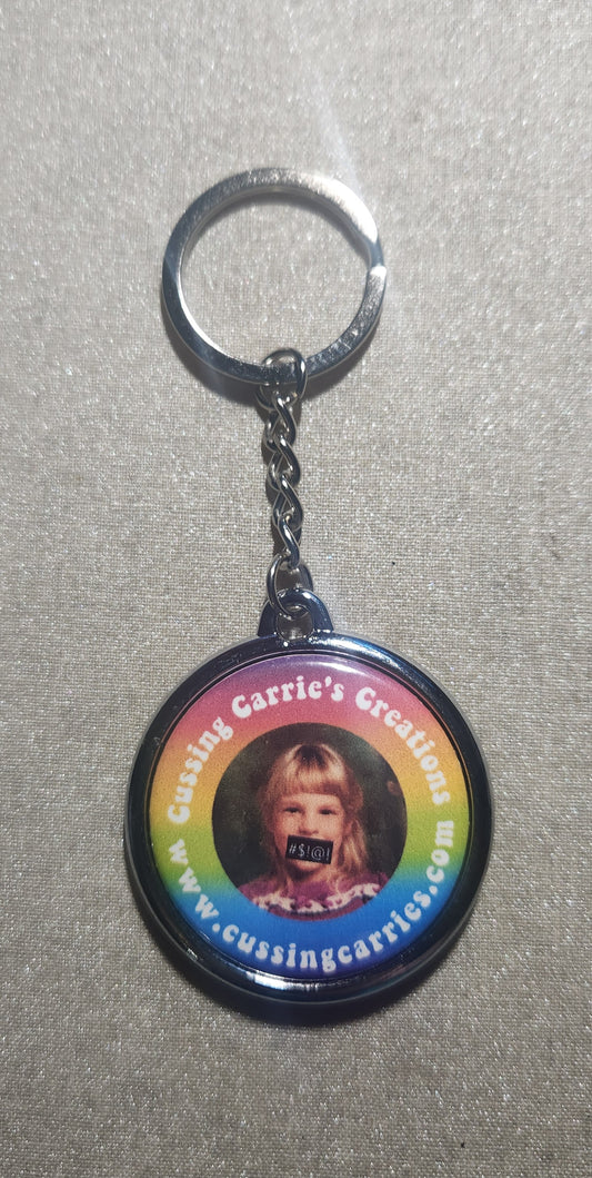 Cussing Carrie's Logo Keychain