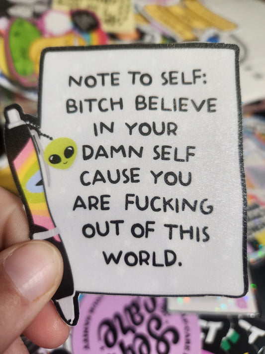 Note to Self Sticker