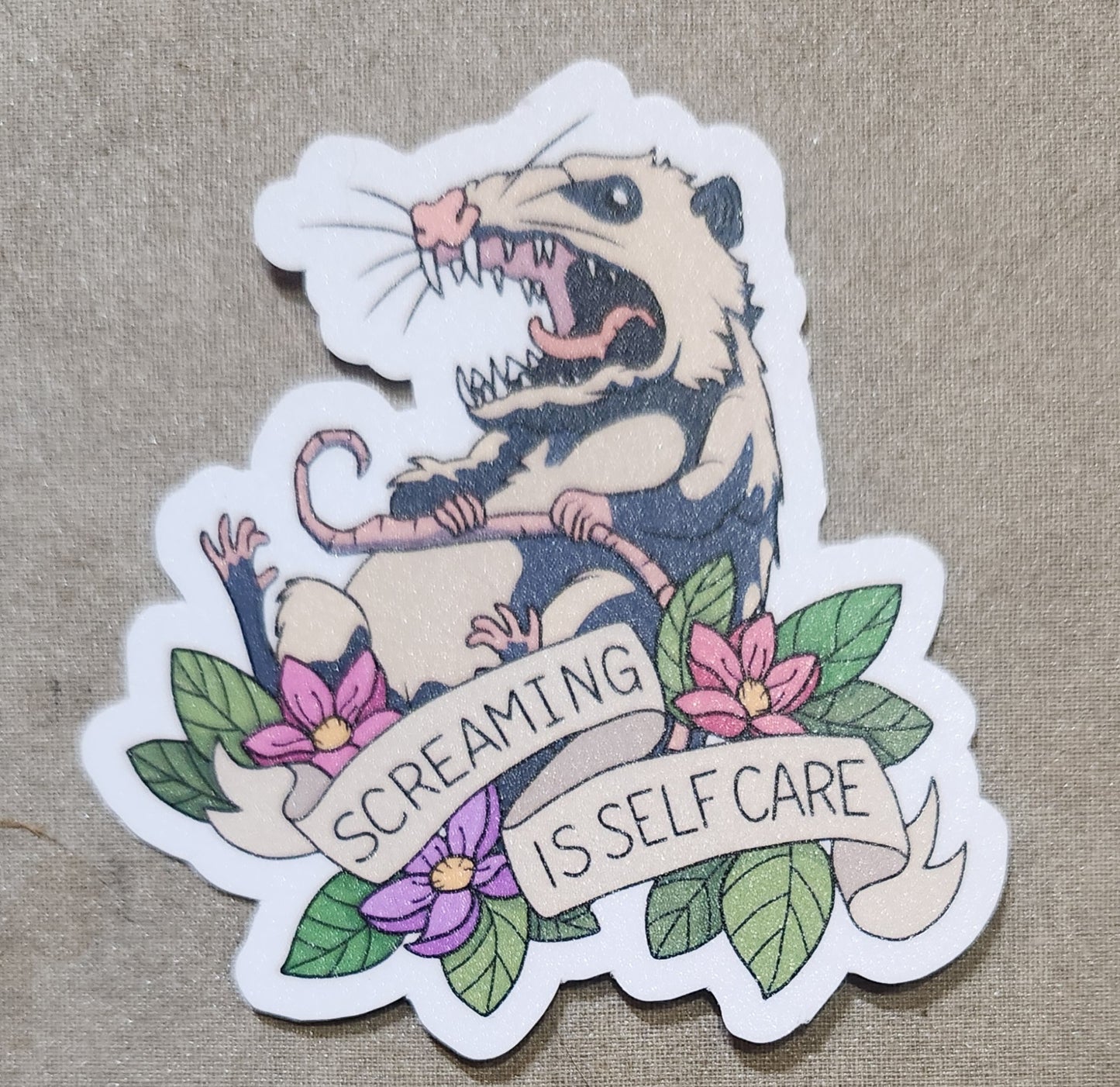 Screaming Is Self-Care Sticker