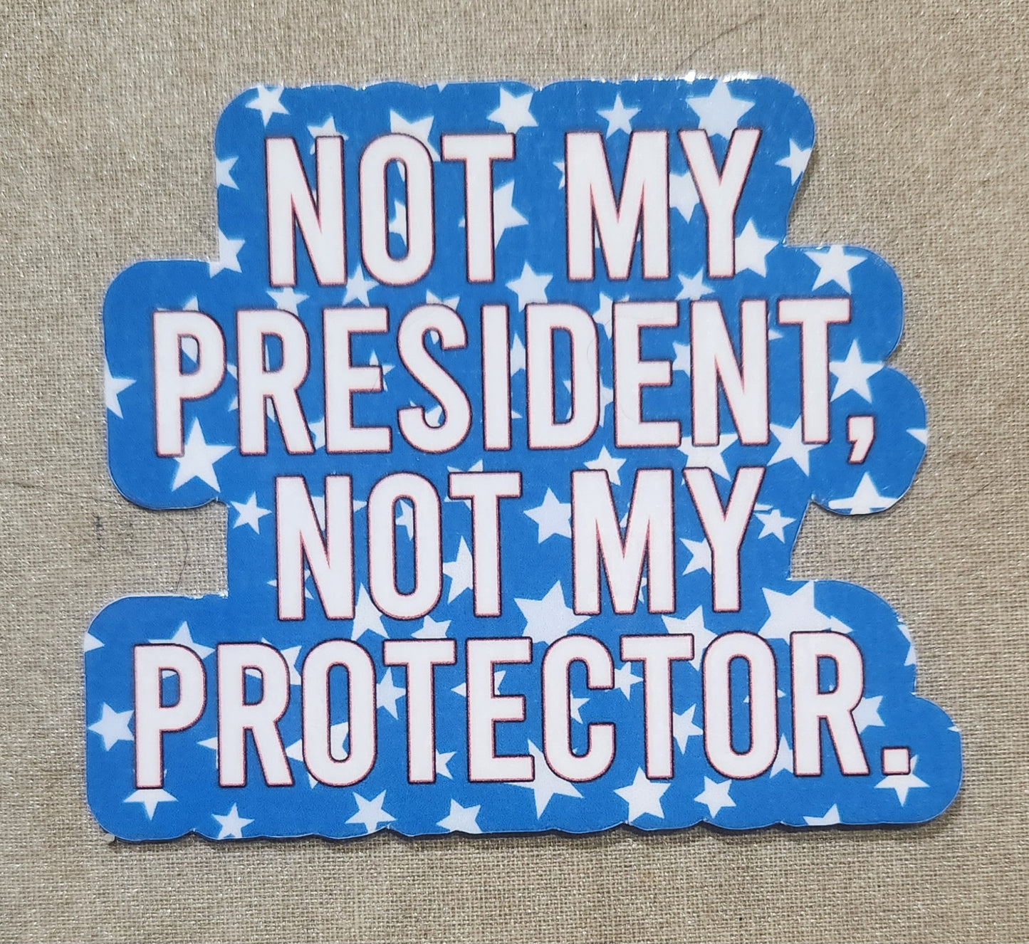 Not My President, Not My Protector Sticker