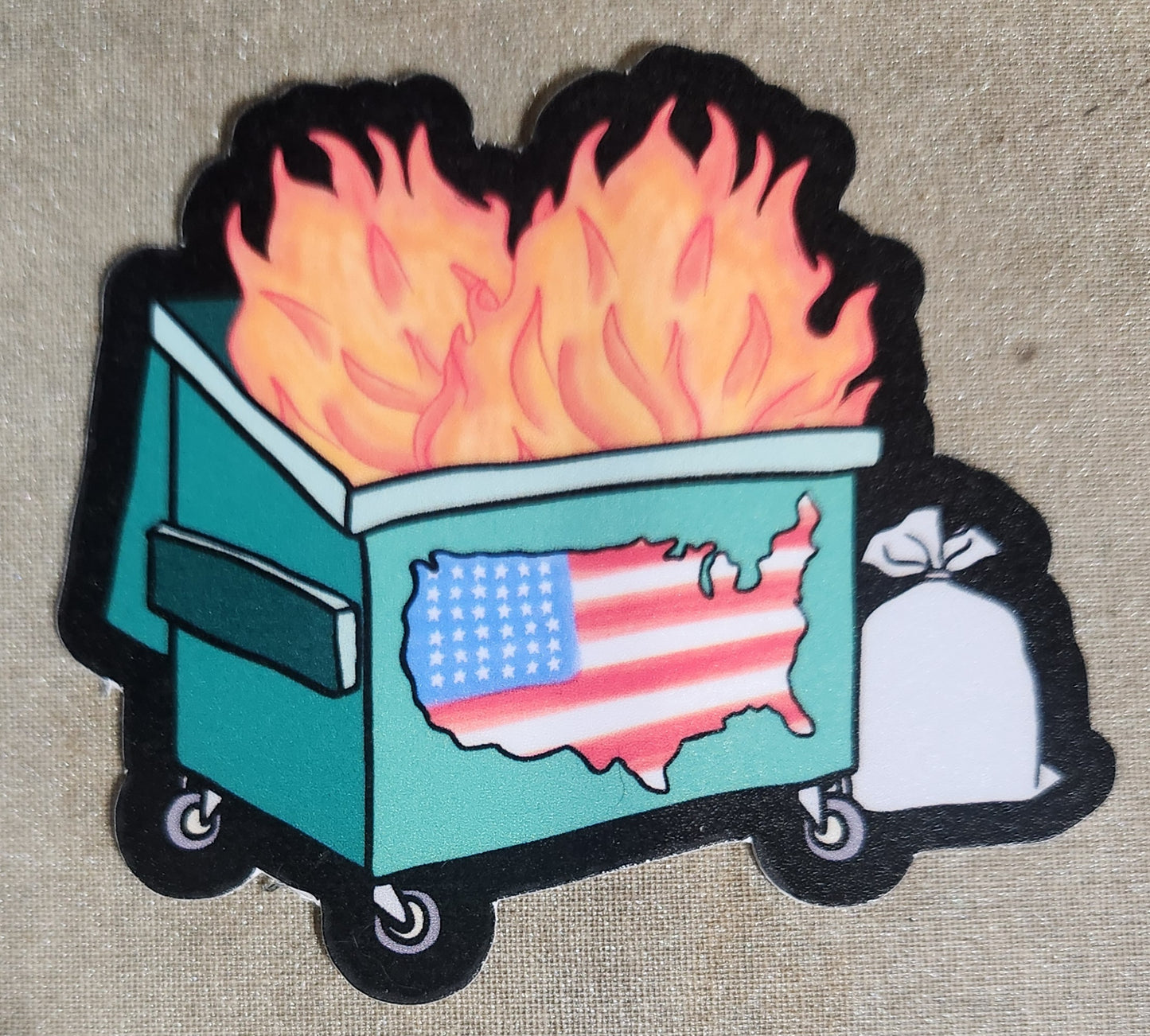 America Dumpster Fire Sticker