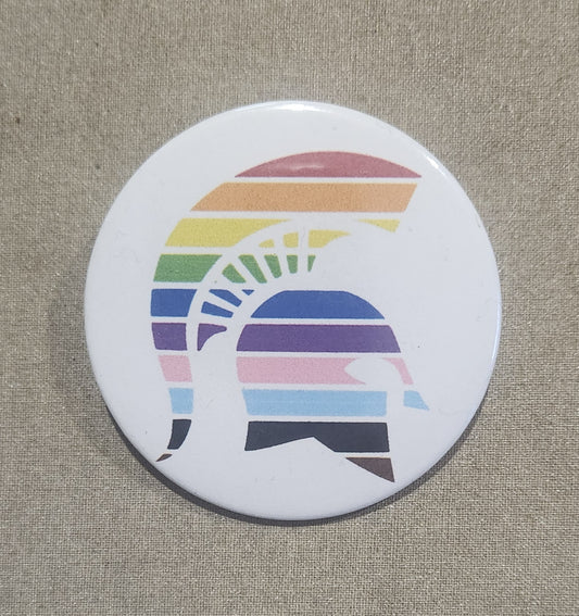 Progressive Pride Spartan Helmet Magnet