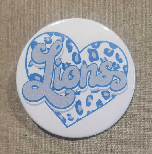 Lions Heart 2.25 inch Pinback Button