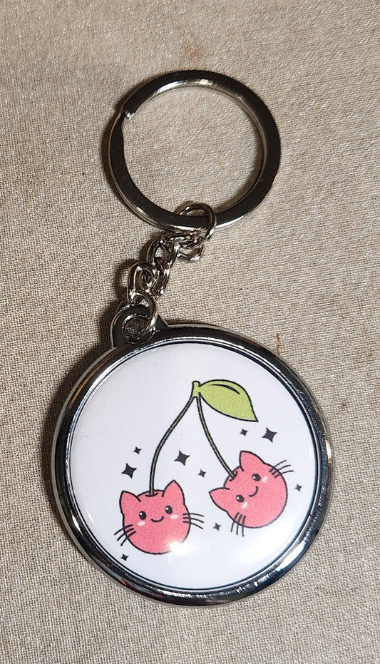 Cherry Kitties Keychain