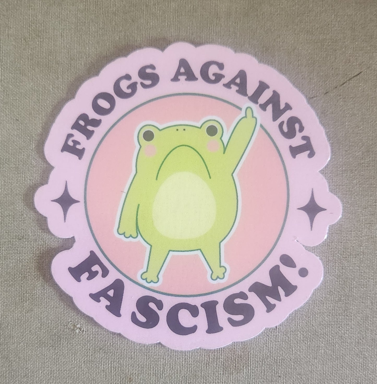 Frogs Against Fascism Sticker