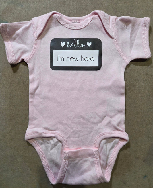 Hello, I'm New Here Onesie