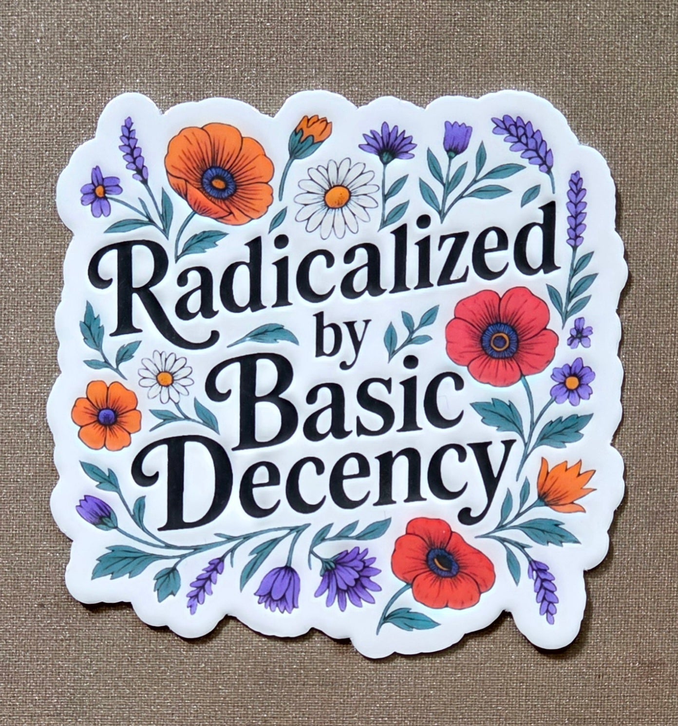 Radicalized by Basic Decency Sticker