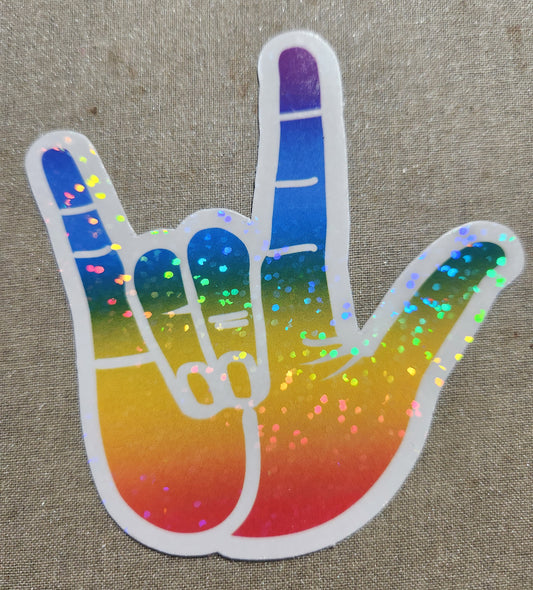 ASL Pride Love Sticker