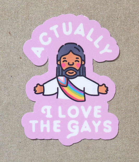 Actually I Love the Gays Sticker