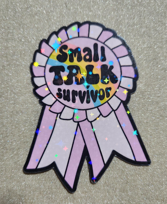 Award Ribbon Sticker - Small Talk Survivor