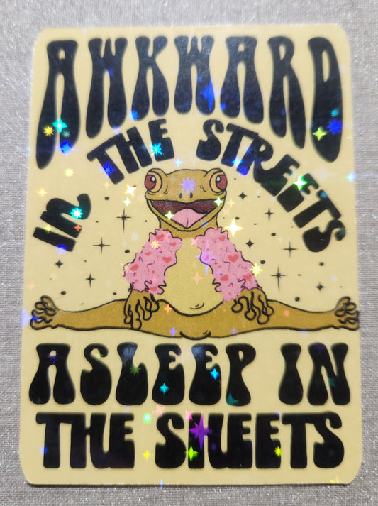 Awkward in the Streets Asleep in the Sheets Sticker