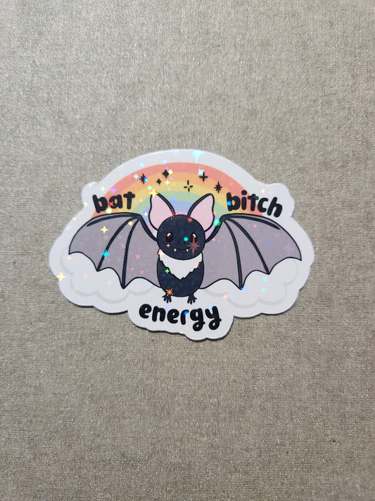 Bat Bitch Energy Sticker