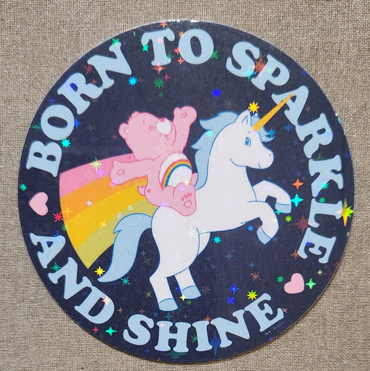 Born to Sparkle & Shine Cheer Bear Sticker