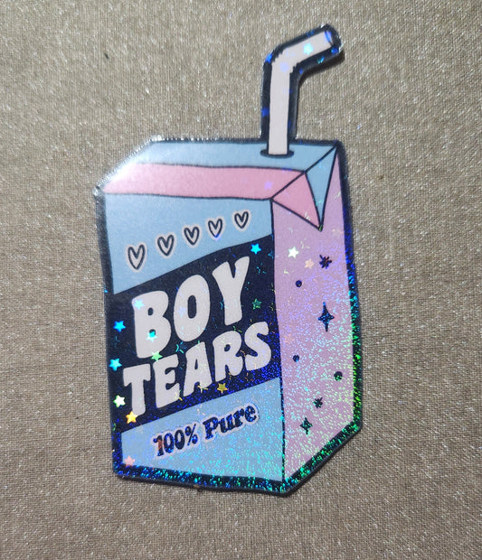 Boy Tears Sticker