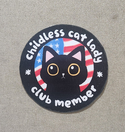 Childless Cat Lady Club Member Sticker